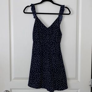 WHITE FOX BOUTIQUE navy polka dot mini dress
